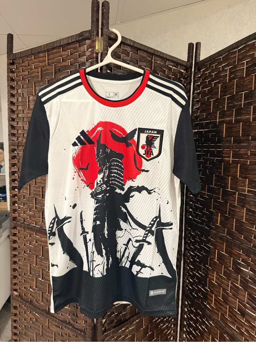 Japan Anime 🇯🇵 Soccer Jersey - Black, White & Red